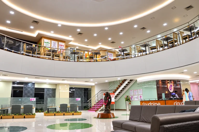 Atrium of Cloud Nine Mother & Child Hospital, planned by Skydome Designs